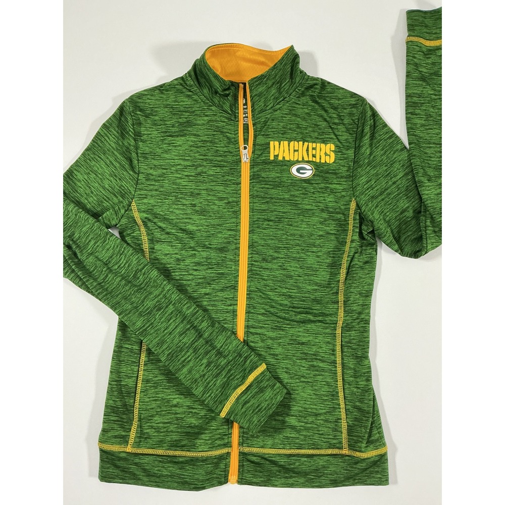 NFL Teens Apparel Green Bay Packers Full Zip Track Jacket Size Juniors M